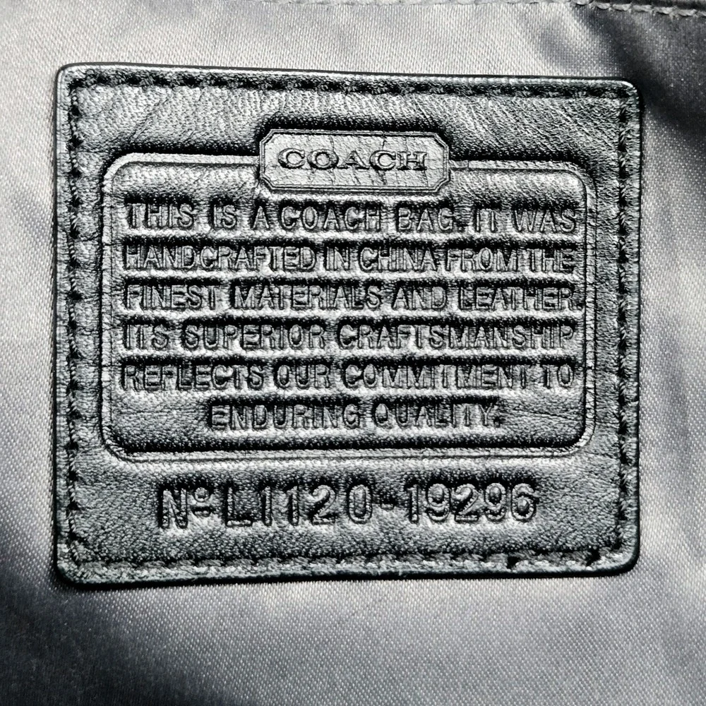 COACH #F22304 Kristen Black Leather Double-Zip Satchel Shoulder Bag